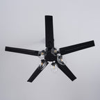 Vintage Black Industrial Ceiling Fan Light