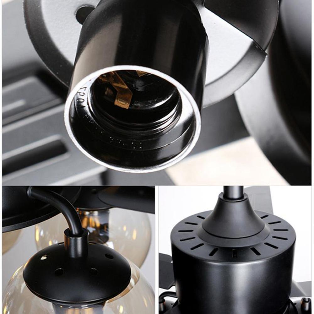 Vintage Black Industrial Ceiling Fan Light