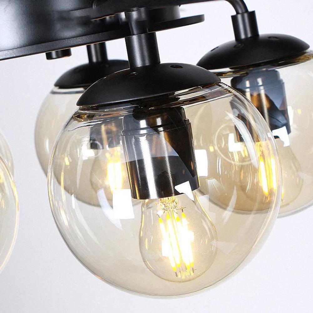 Vintage Black Industrial Ceiling Fan Light